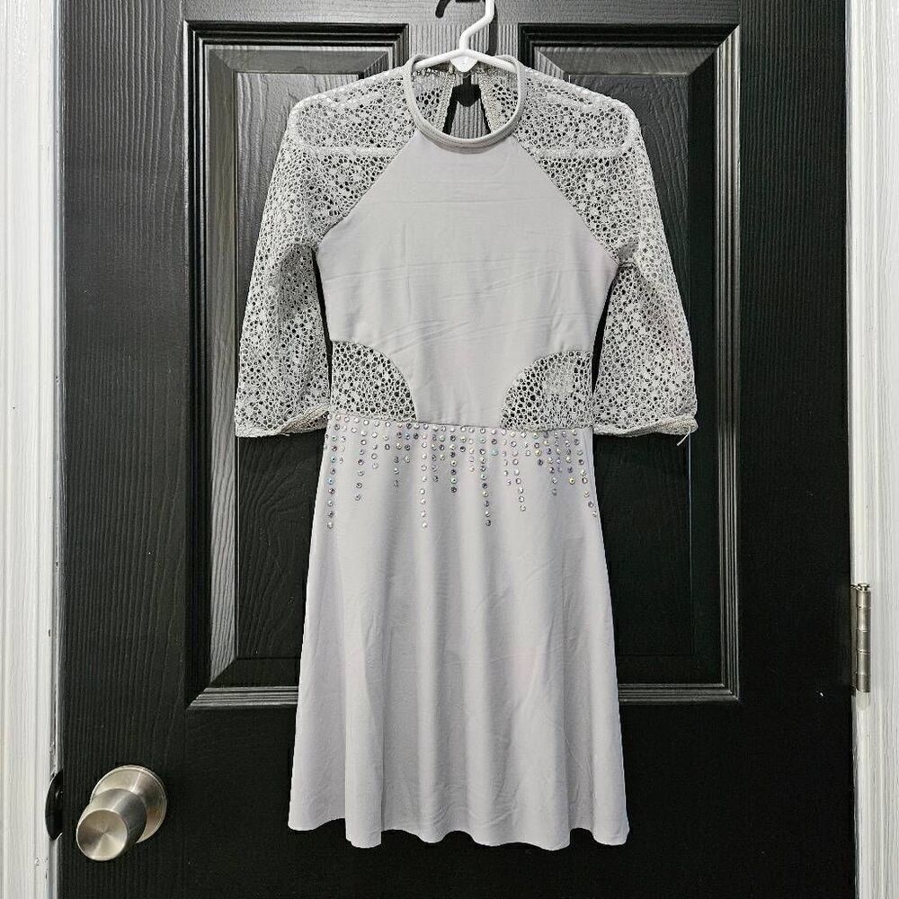 Weissman NWOT custom costume child small gray with rhinestones throughout lyrica